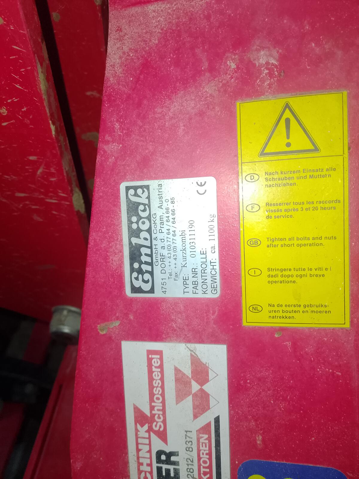 Einböck Kurzkombination 3m 3