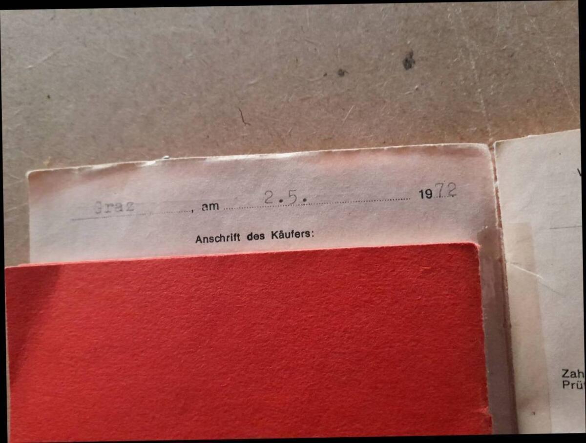 Puch M 50 Racing, Typenschein, Moped-Papiere 2