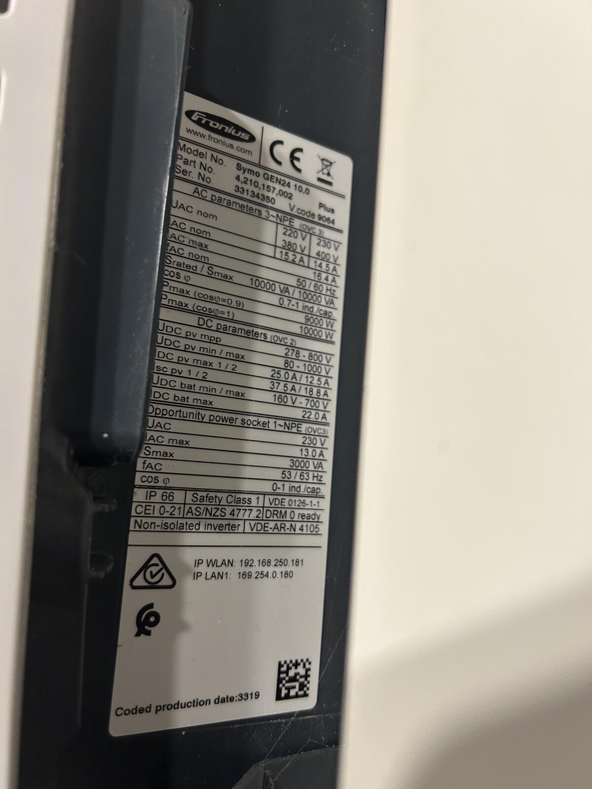 Fronius Gen24 Plus 10 kW mit Enwitec Box 2