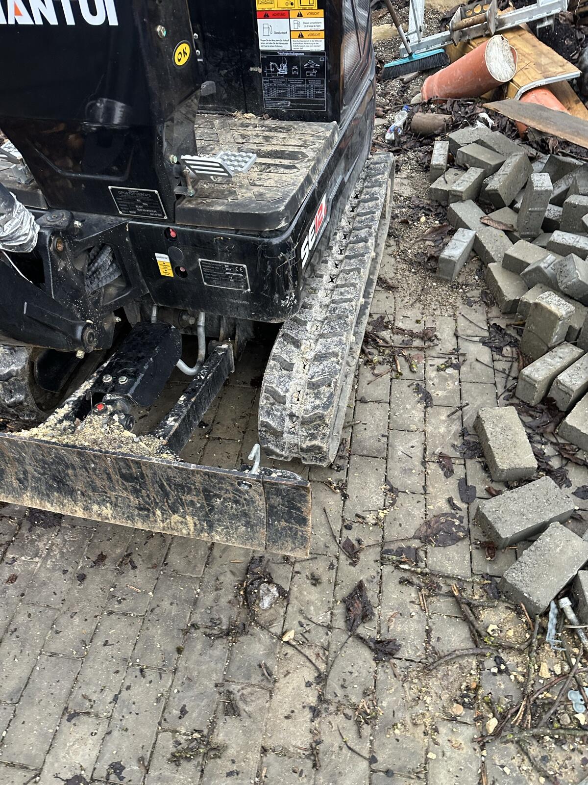 Minibagger 1,2 tonnen ms01 schnellwechsler 3 löffel 2