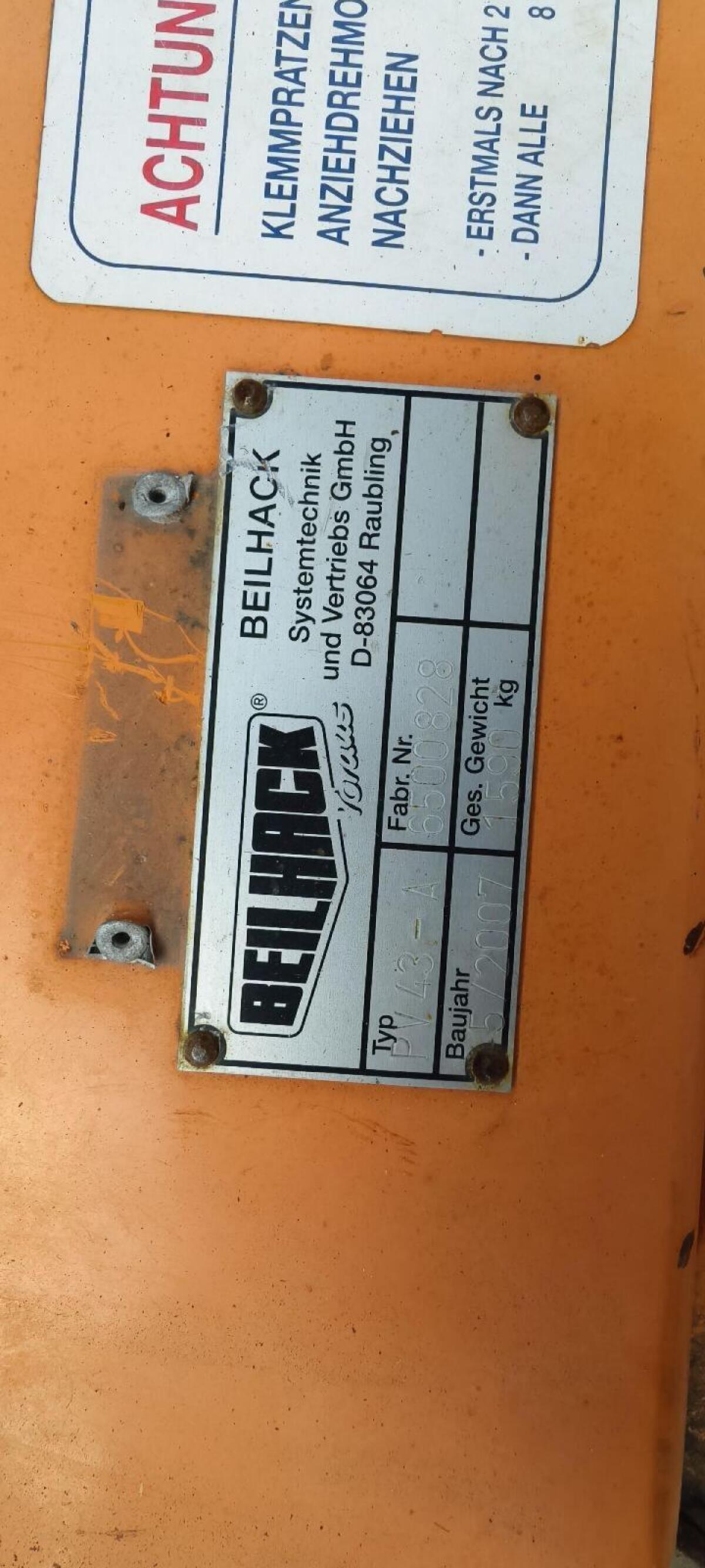 Schneepflug Beilhack Kahlbacher PV 43 - A 2