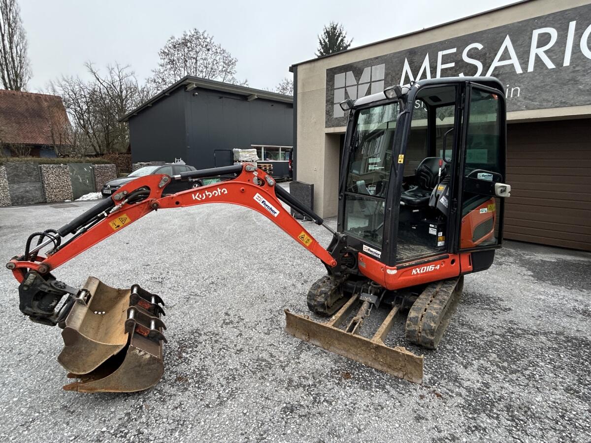 Kubota KX016-4 Minibagger – Kabine – 1400h – 3 Schaufeln 2