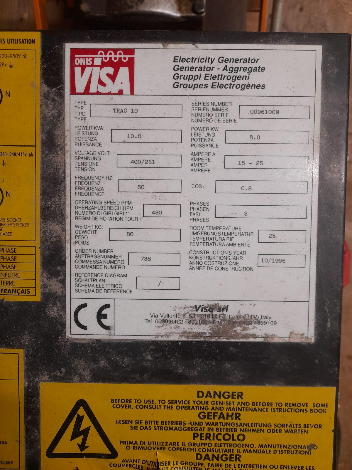 Zapfwellen-Notstromaggregat 10 kVA 3