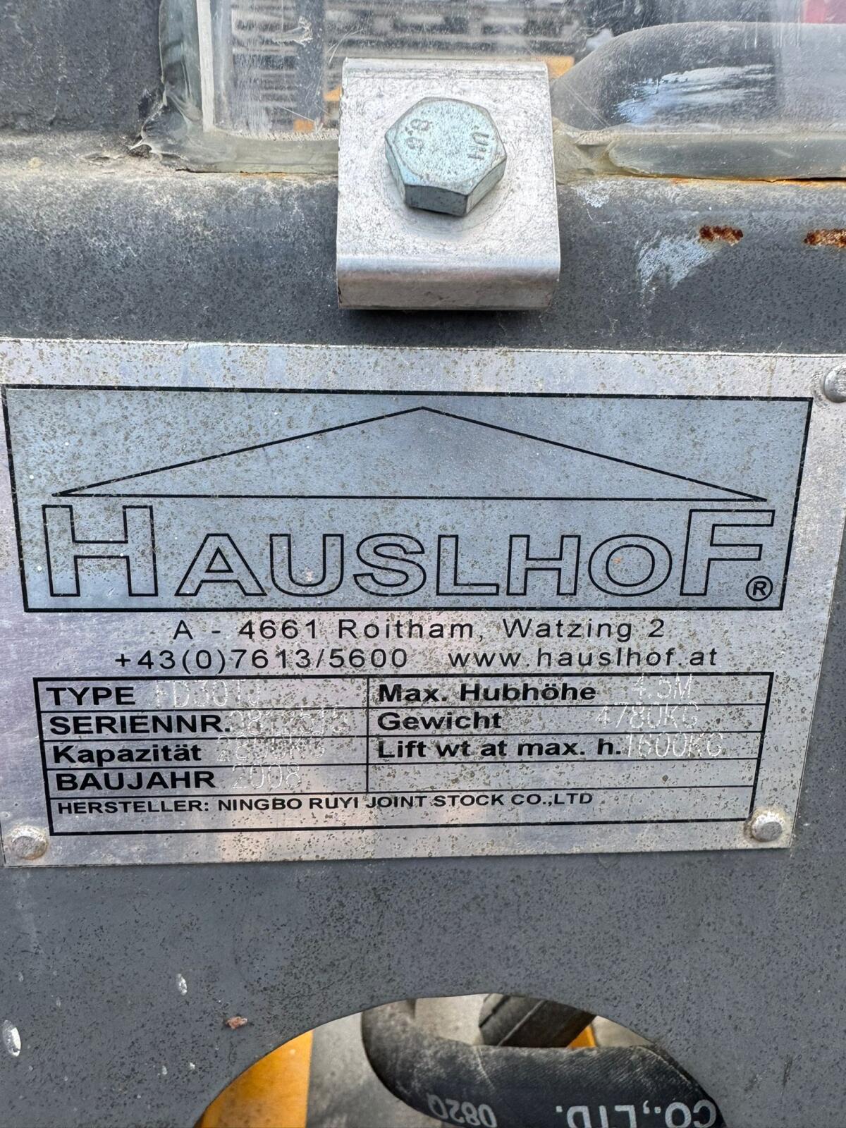 Stapler 3 t Hauslhof Diesel FD30TJ, 4,5 m Hubhöhe, Triplex 3