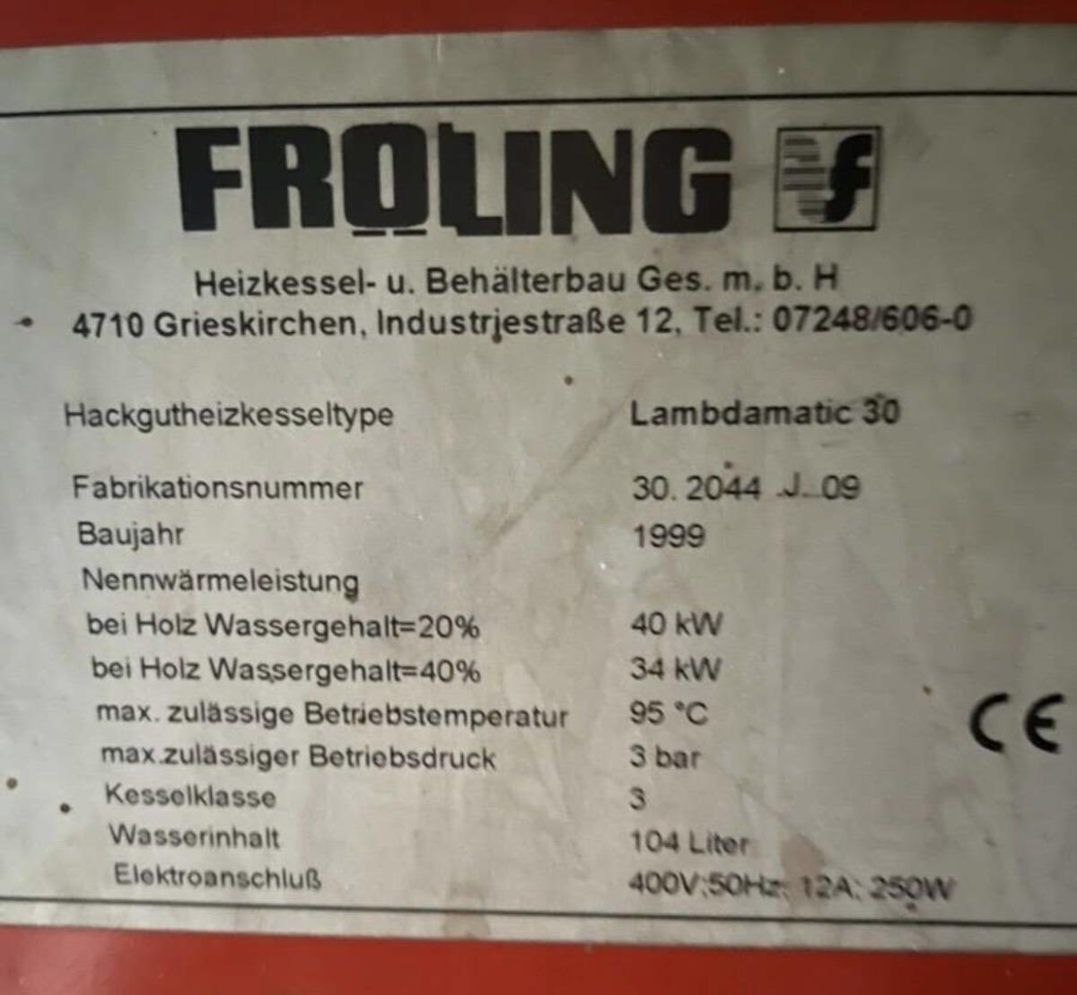 Fröling Lambdamatic 30 Heizung 3