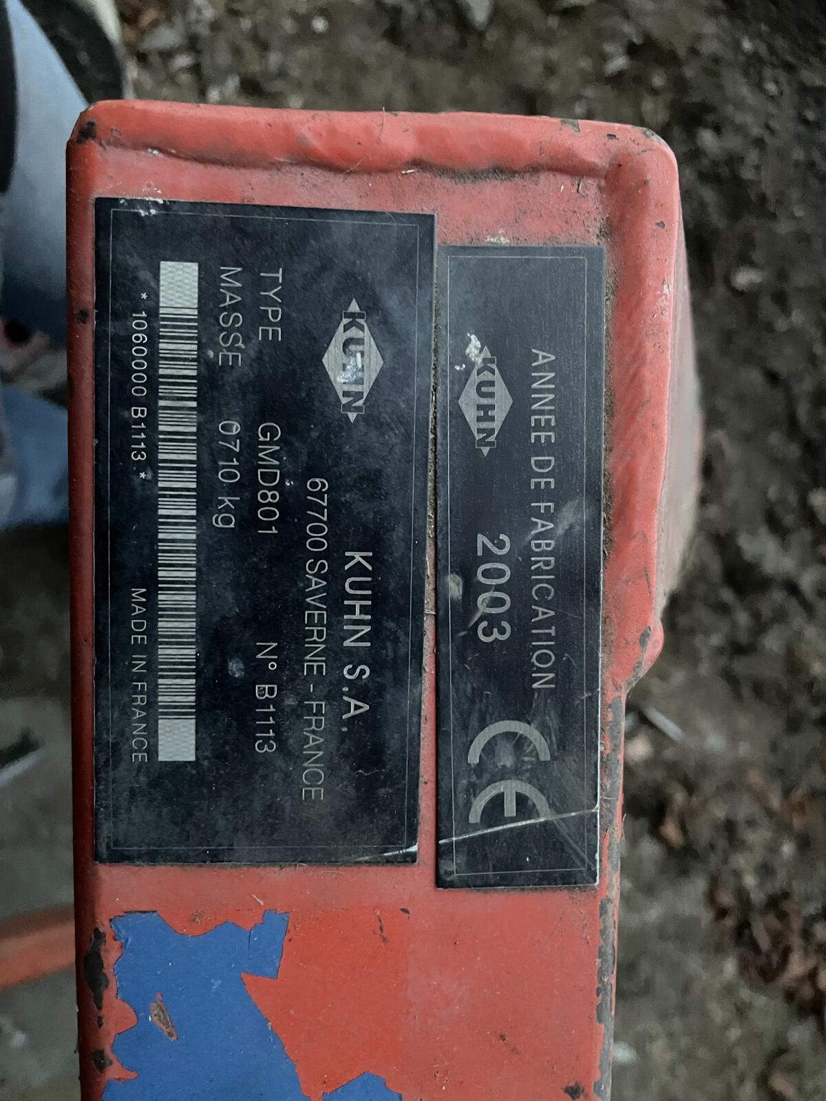 Kuhn Heckmähwerk GMD 801 3