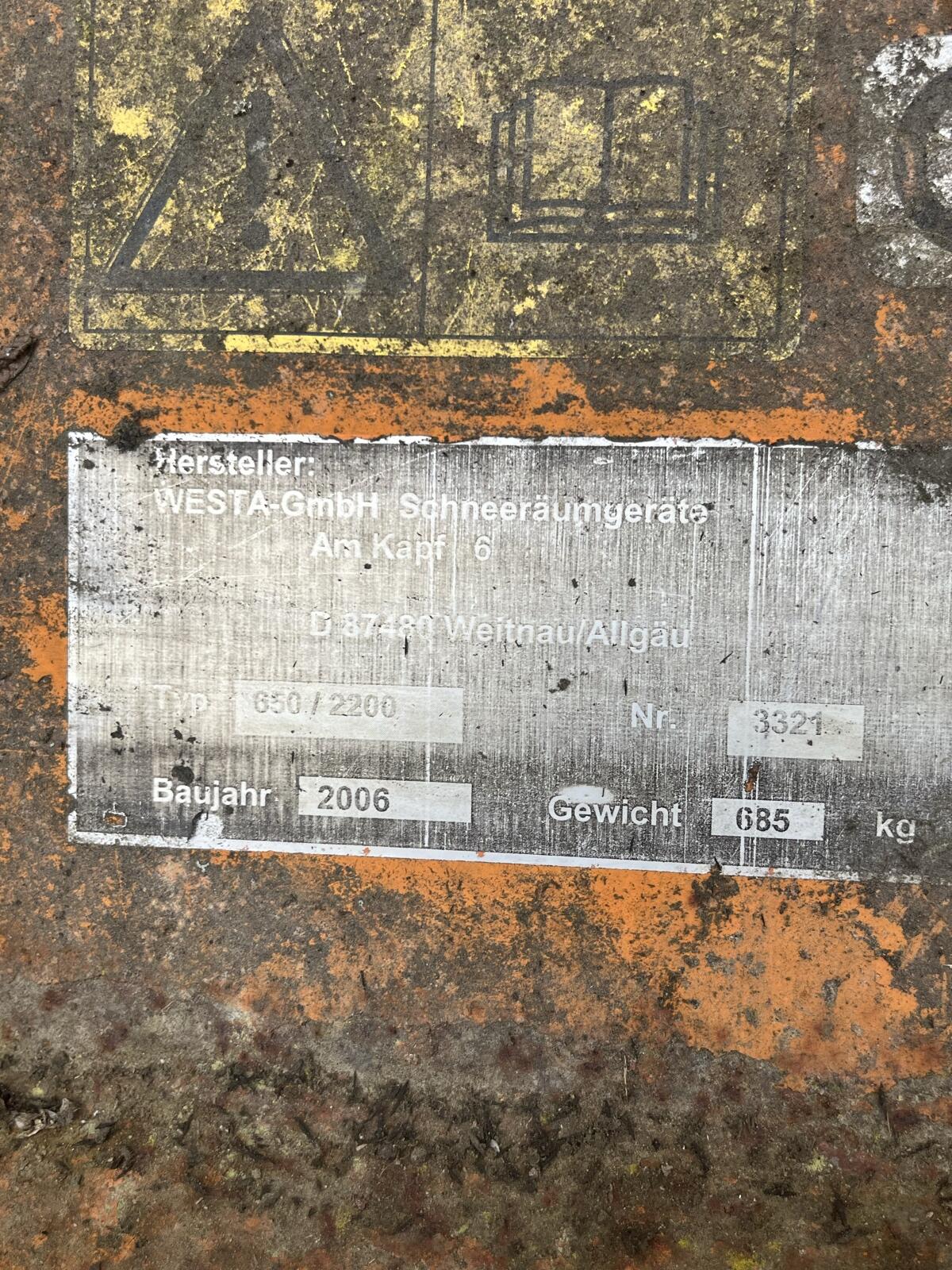 Schneefräse Westa 650/2200 2