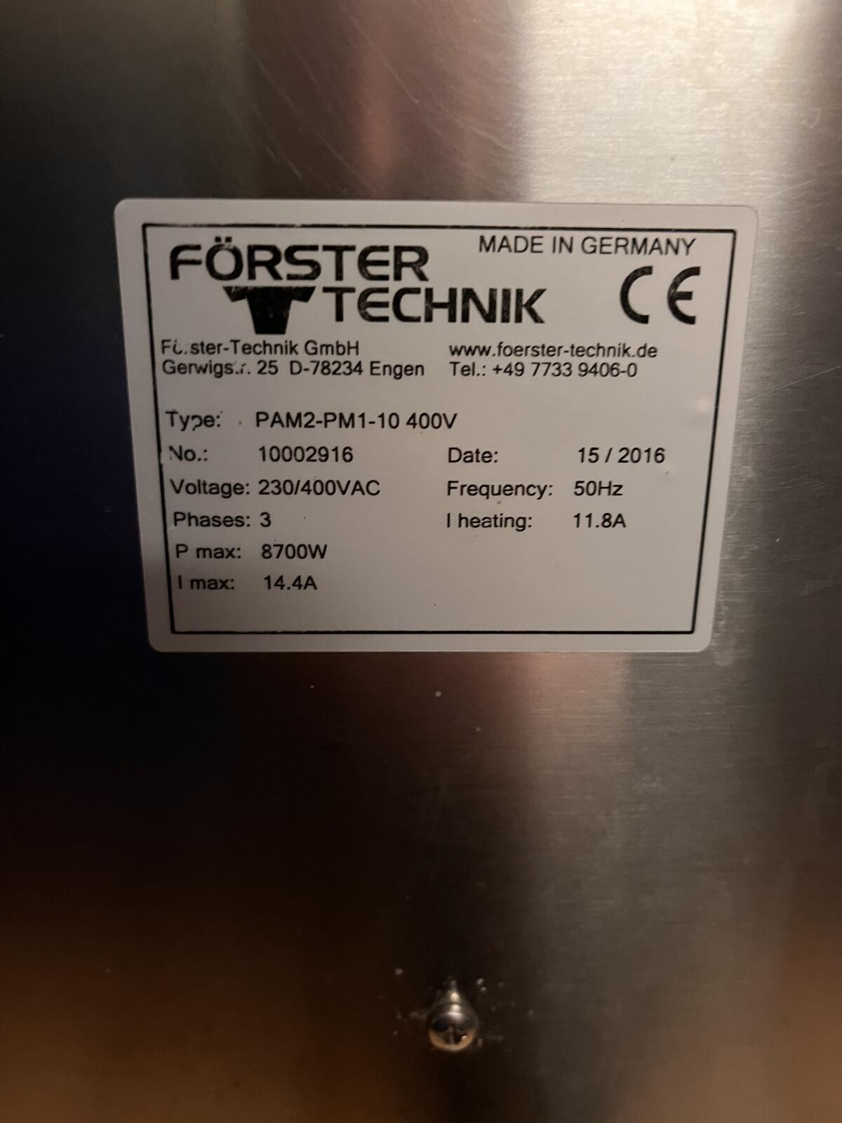 Förster Pasteur, Durchlauferhitzer Milch 2