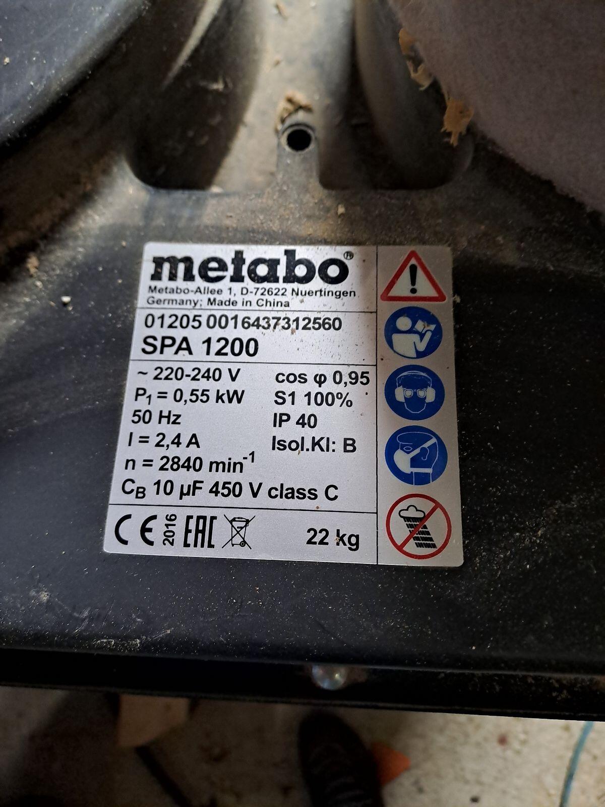 Absauganlage Metabo SPA 1200 2