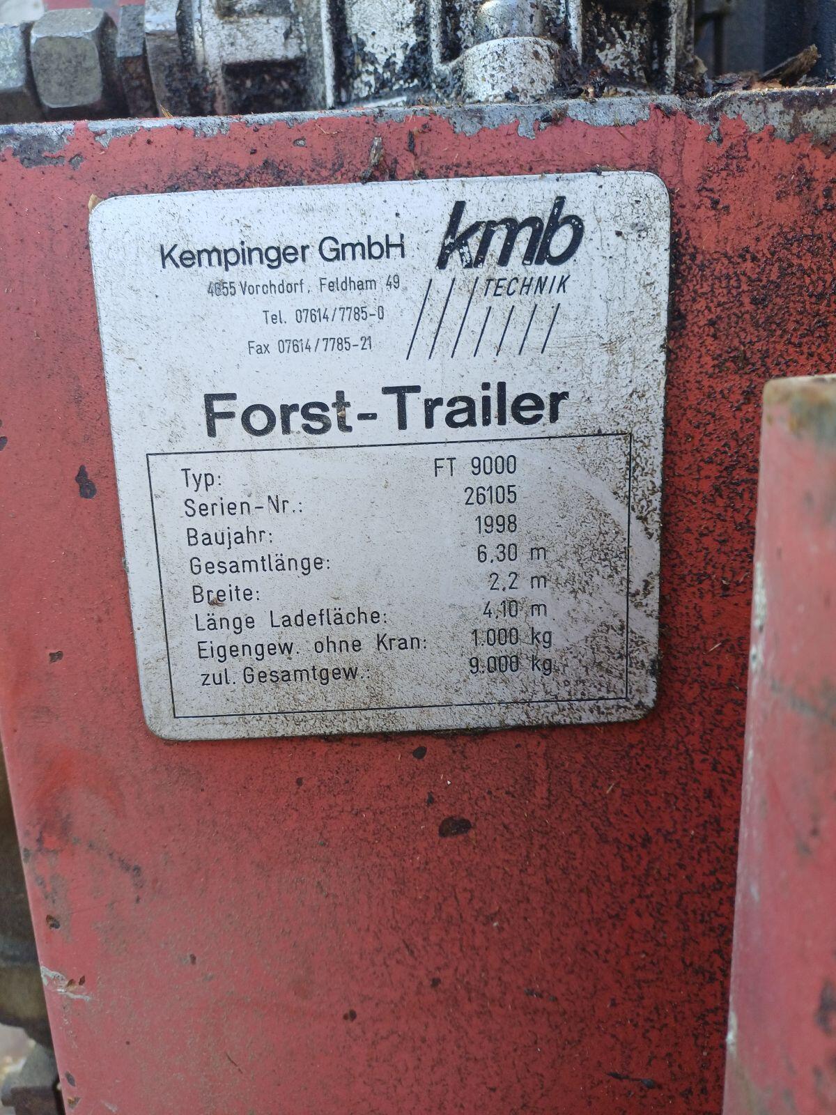 Forstanhänger KMB 9t FT9000 3