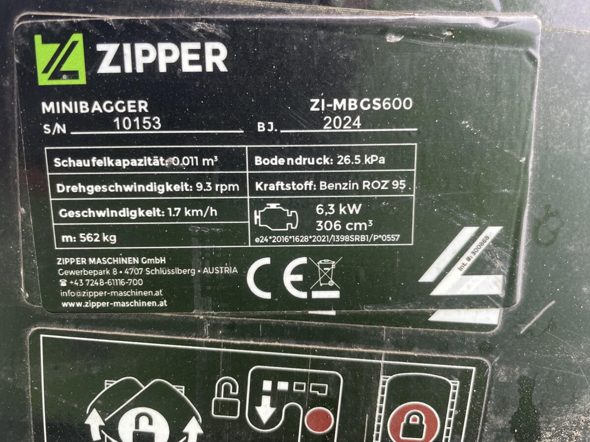 Minibagger Zipper Zi-MBGS600 3