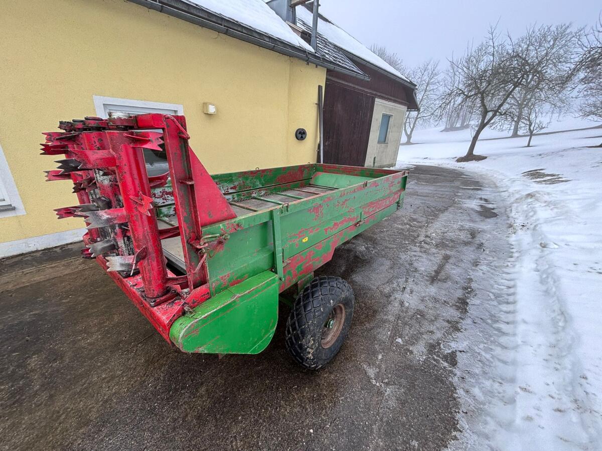 Schicht Bergmiststreuer, Tieflader, ca. 2 t, inkl. Bordwand 2
