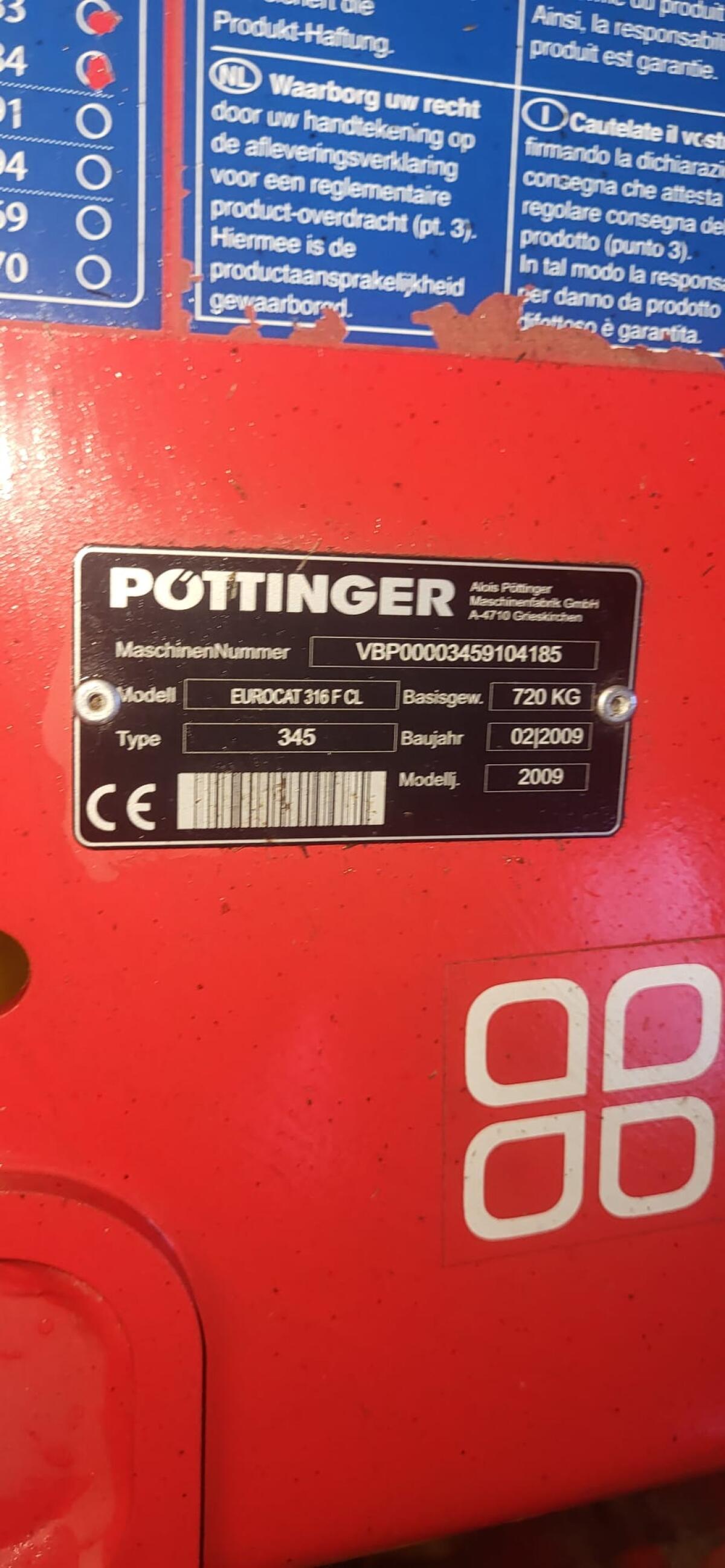 Pöttinger Eurocat 316 F CL Frontmähwerk 2