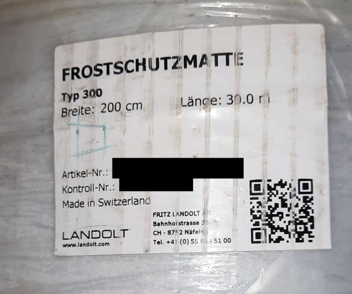 Hochwertige Frostschutzmatte 2x30 m Typ 300 2
