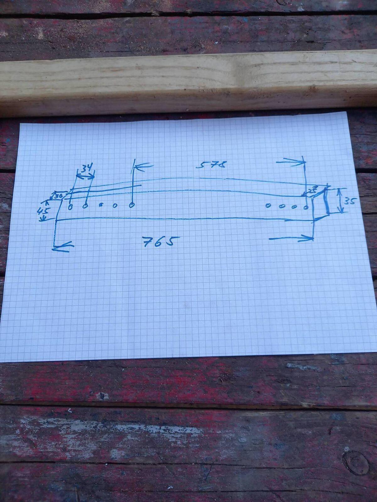 Kurbelstangen Holz Mähbalken 3