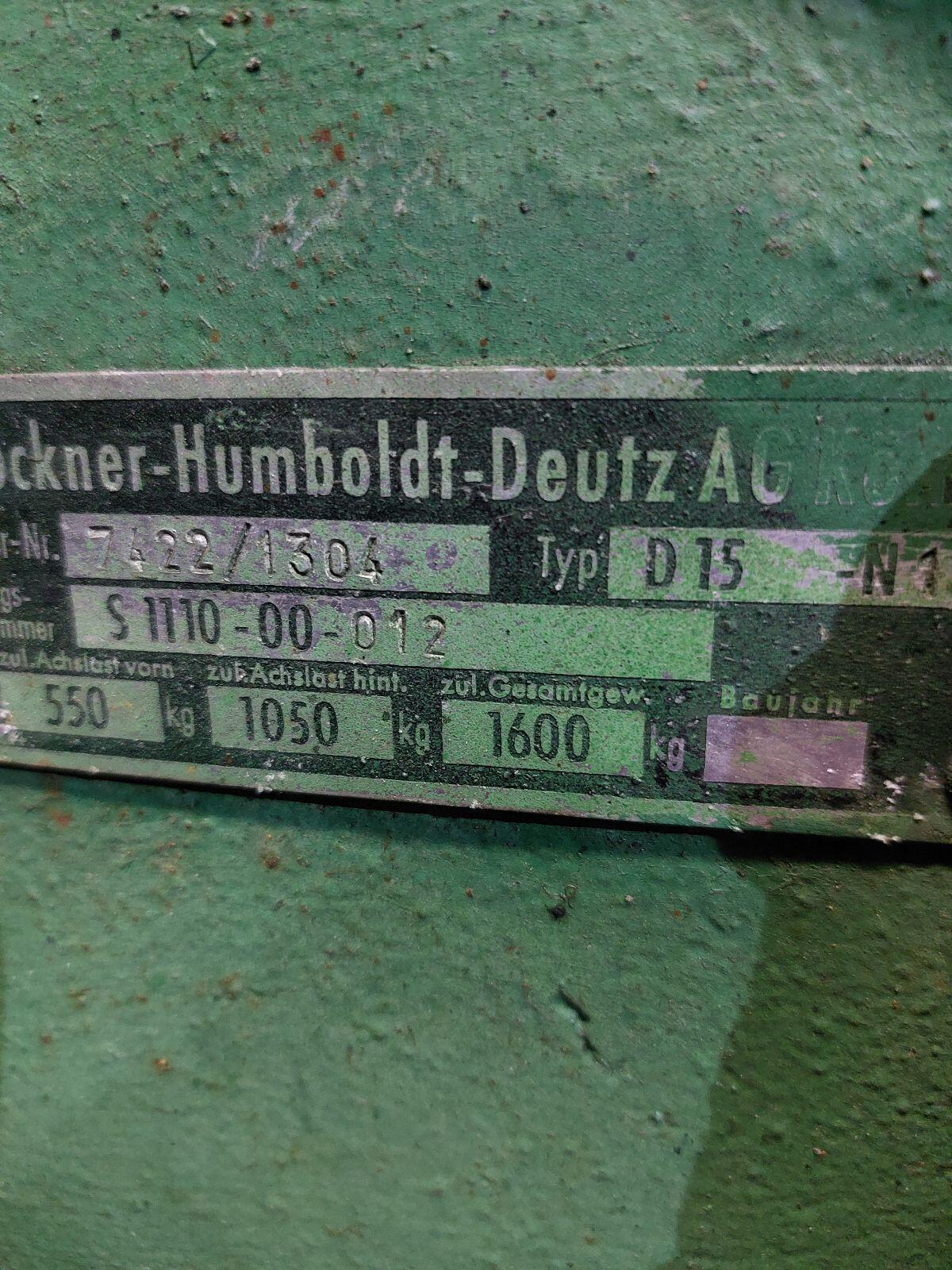 Typenschein Deutz D15 gesucht 2