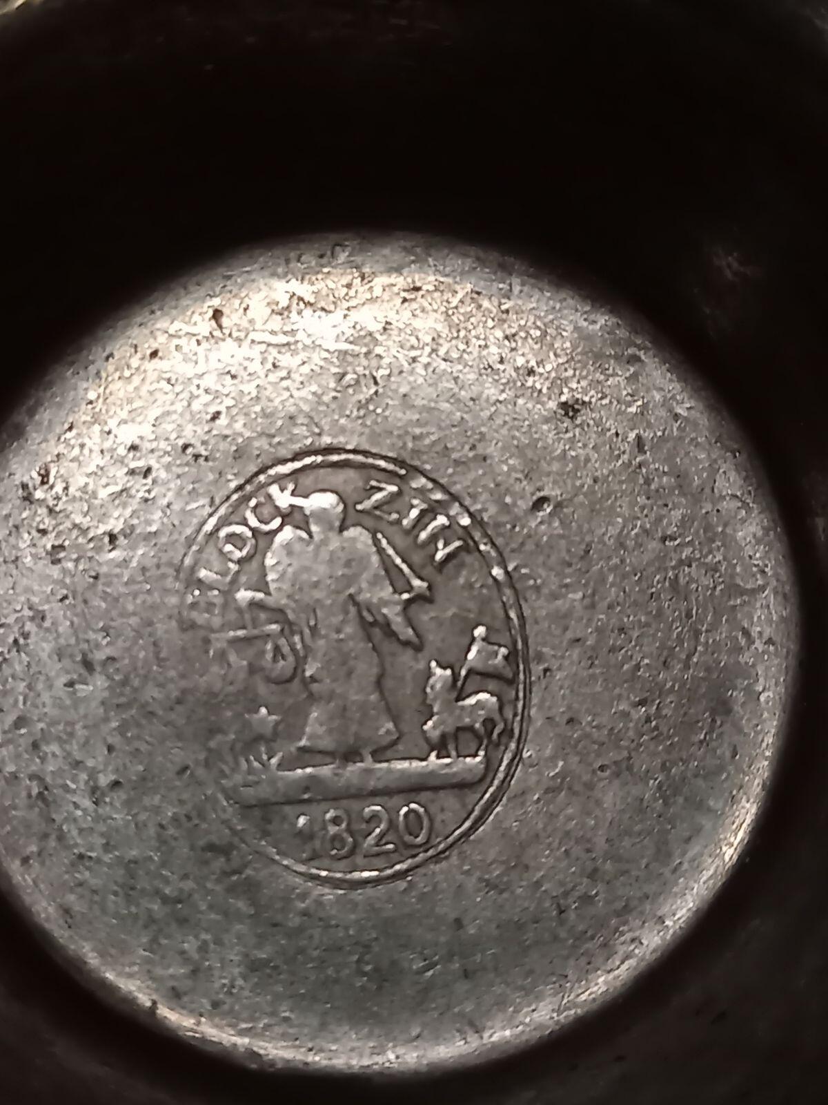 Block Zinn 1820 Kerzenständer Halter 3