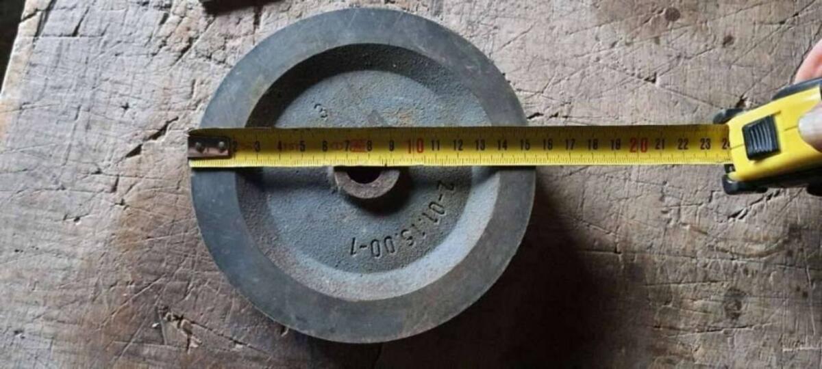 1-rillige Keilriemenscheibe 15,5 cm Dm. 3