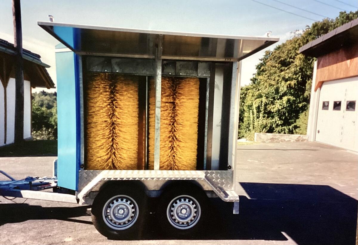 Waschanlage für Hühnerstall Lattenrost 2