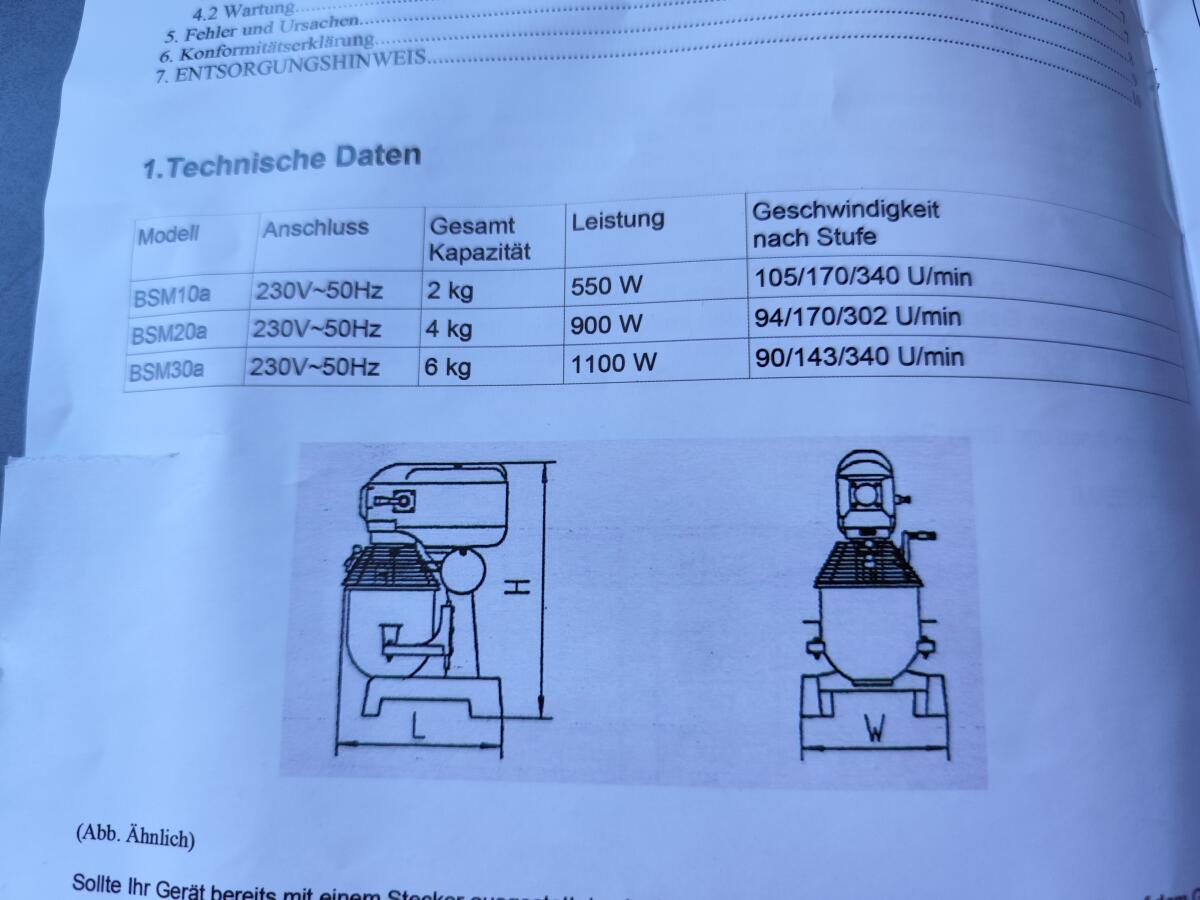 Teigknetmaschine Beeketal BSM30a 2