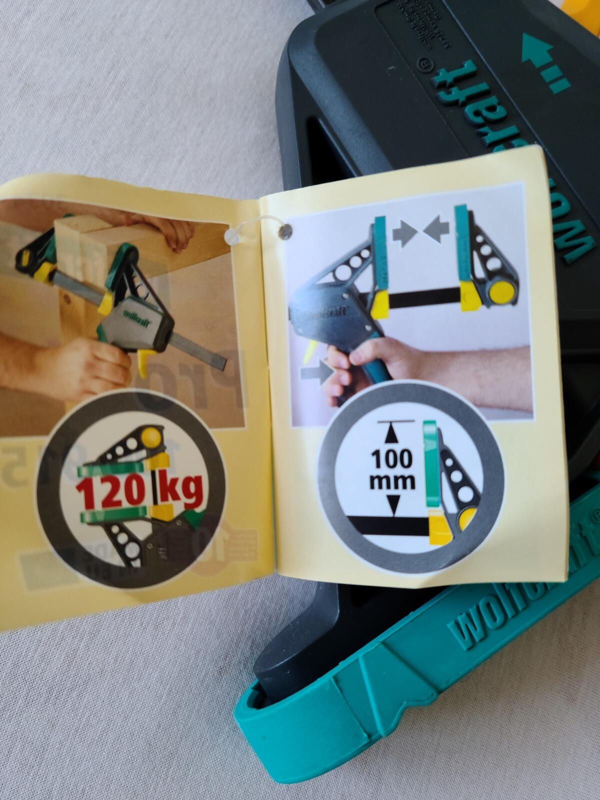 2 Einhandzwingen Wolfcraft PRO 100-915 3