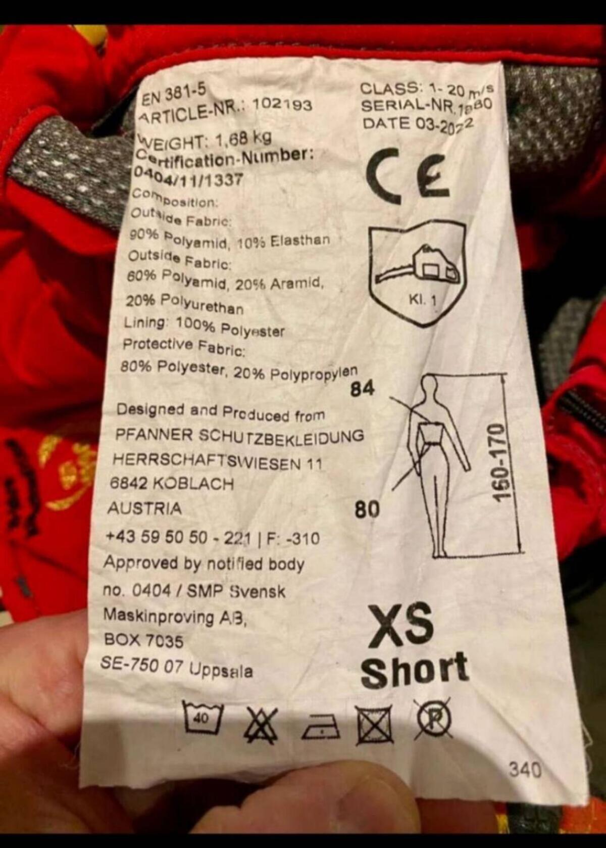 Schnittschutzhose Pfanner Gr. XS 3