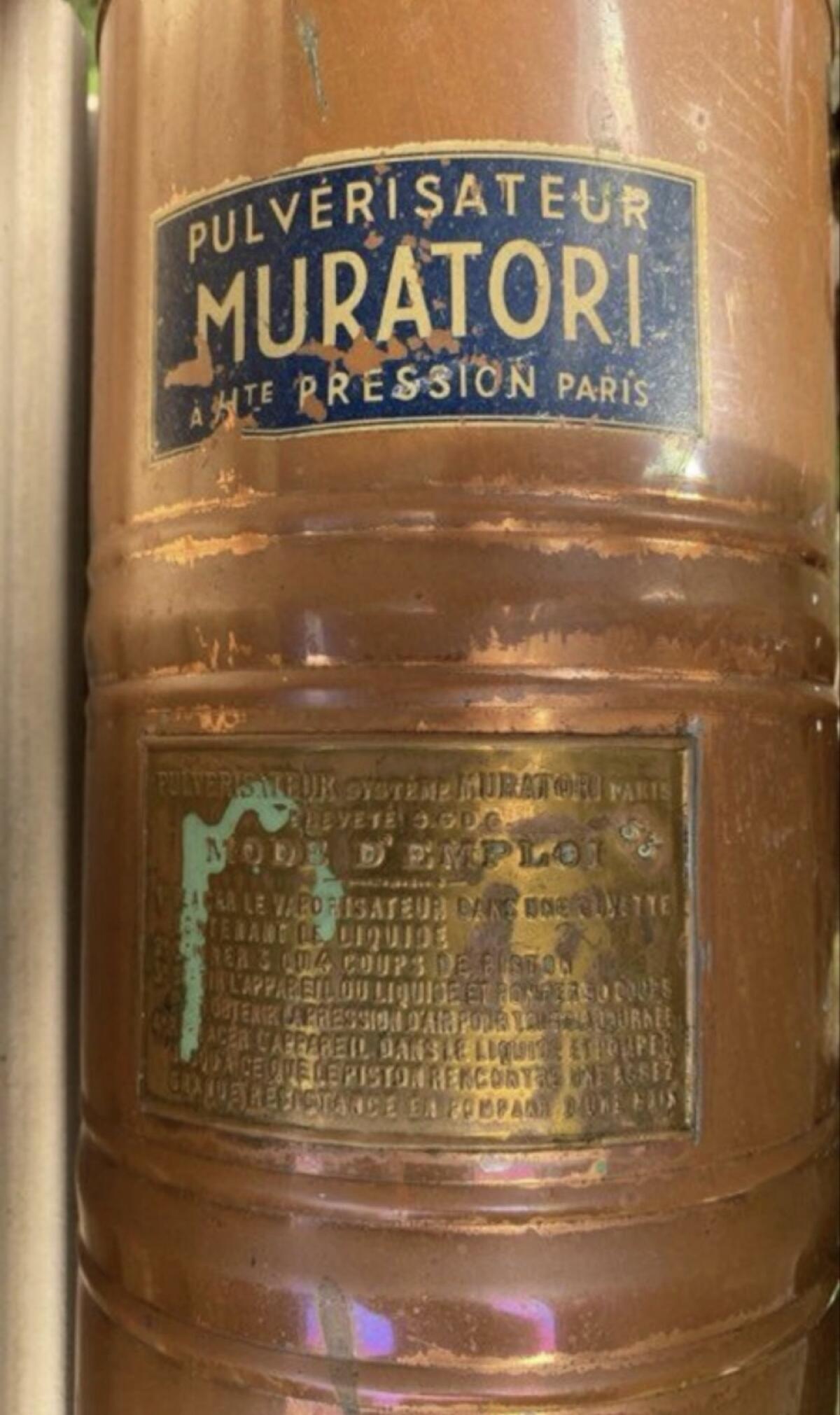 Antik Kupfer Drucksprühflasche, Gartenspritze, Sprühgerät, D 2