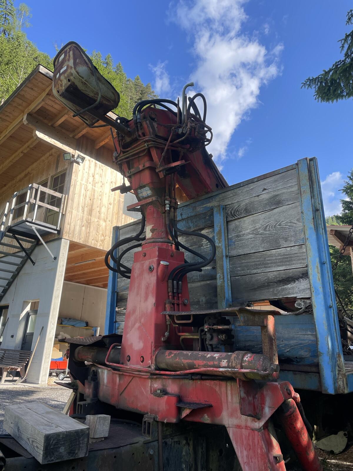 Holzhänger, Rückewagen, Kran 3