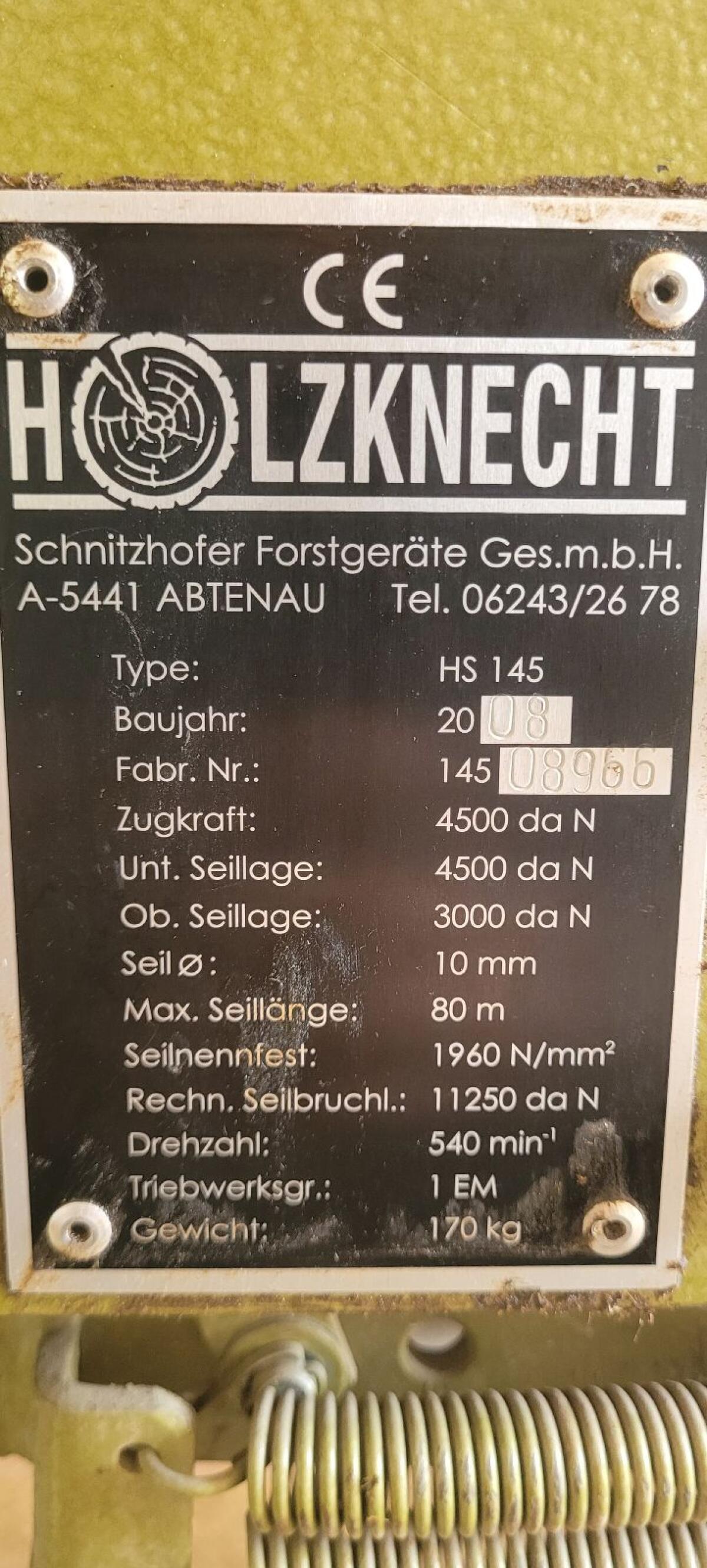 Seilwinde Holzknecht 4,5t 3