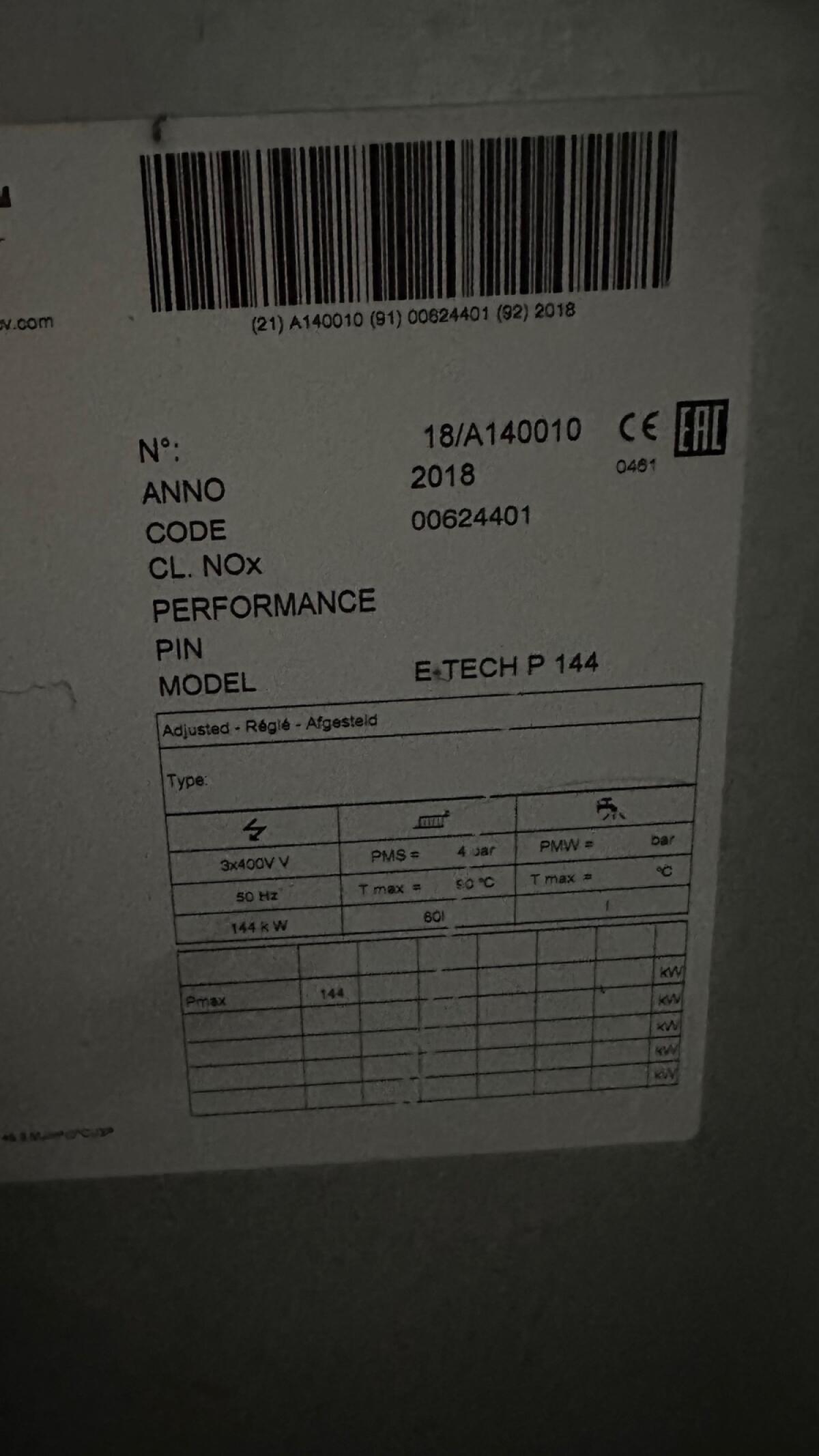 Notheizung el. E-Tech P144 2