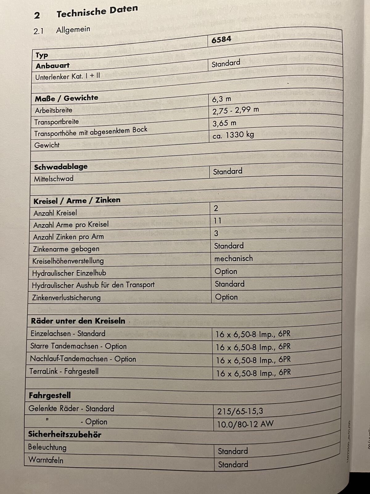 Vicon Mittelschwader Andex 633 2