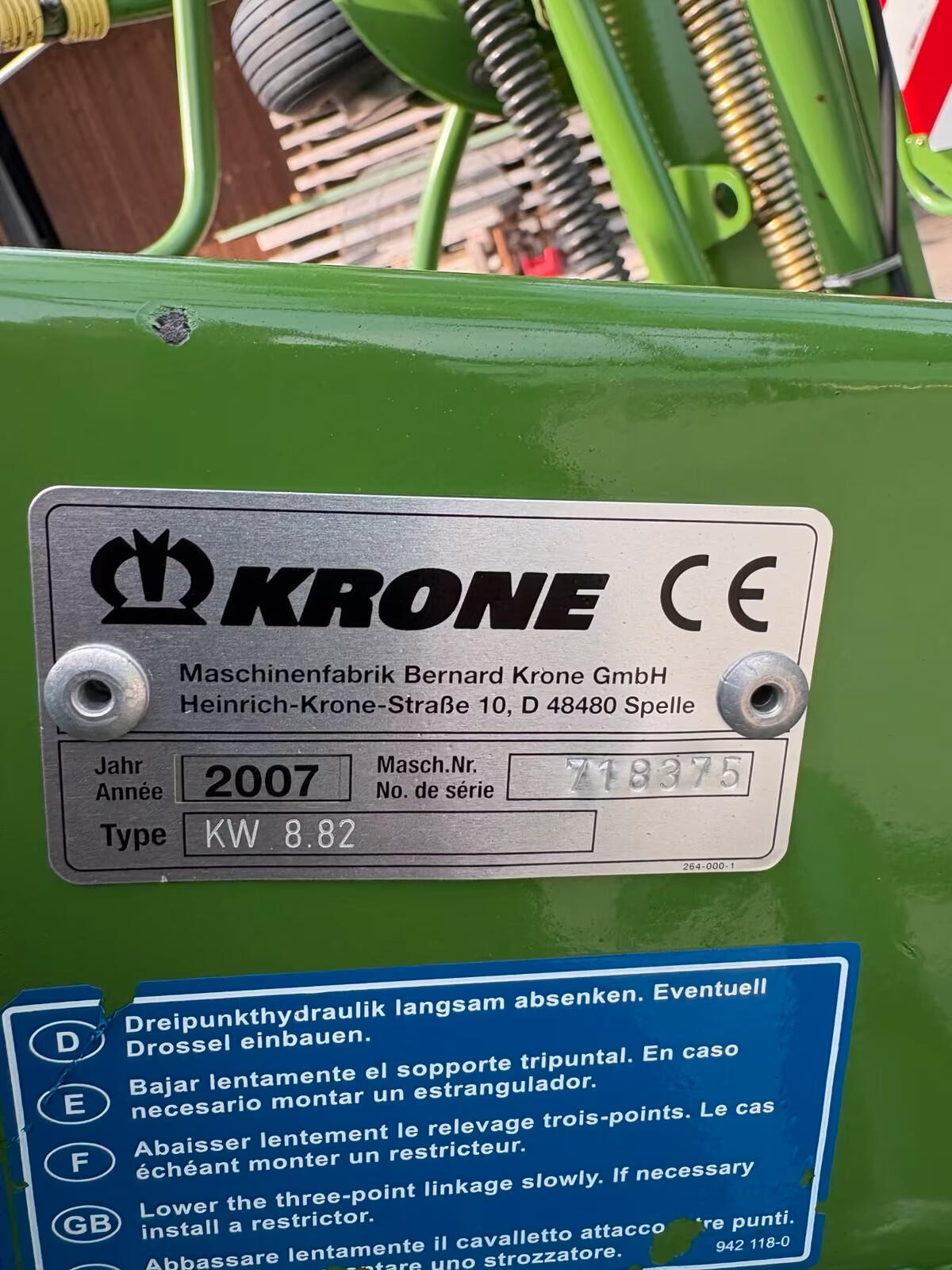 Krone Kreiselheuer KW 8.82 3