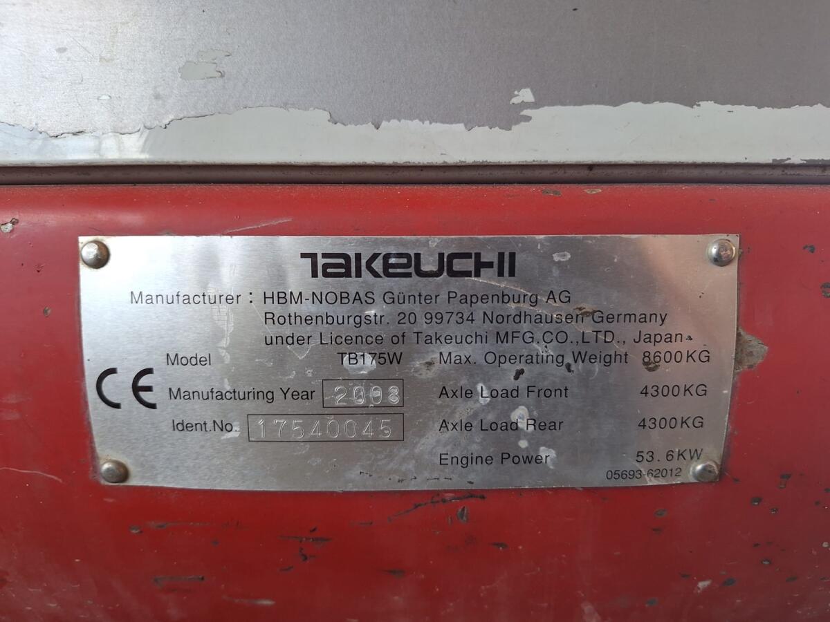 Takeuchi TB175 Mobilbagger 2