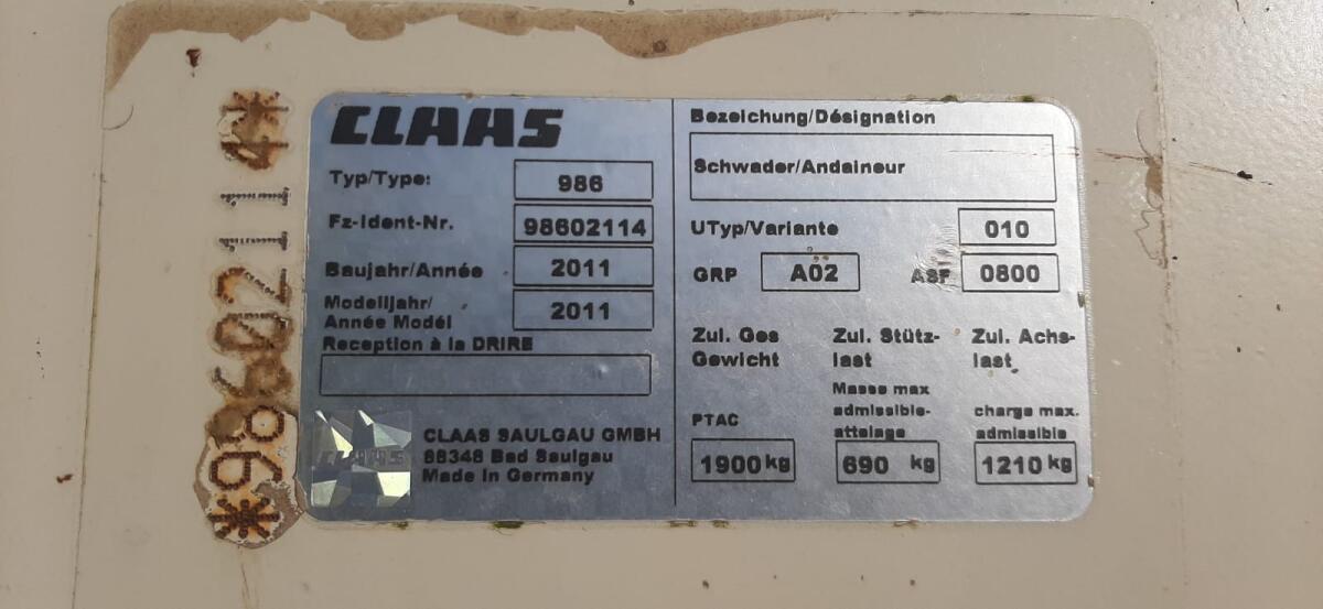 Claas Doppelschwader Liner 2700 2