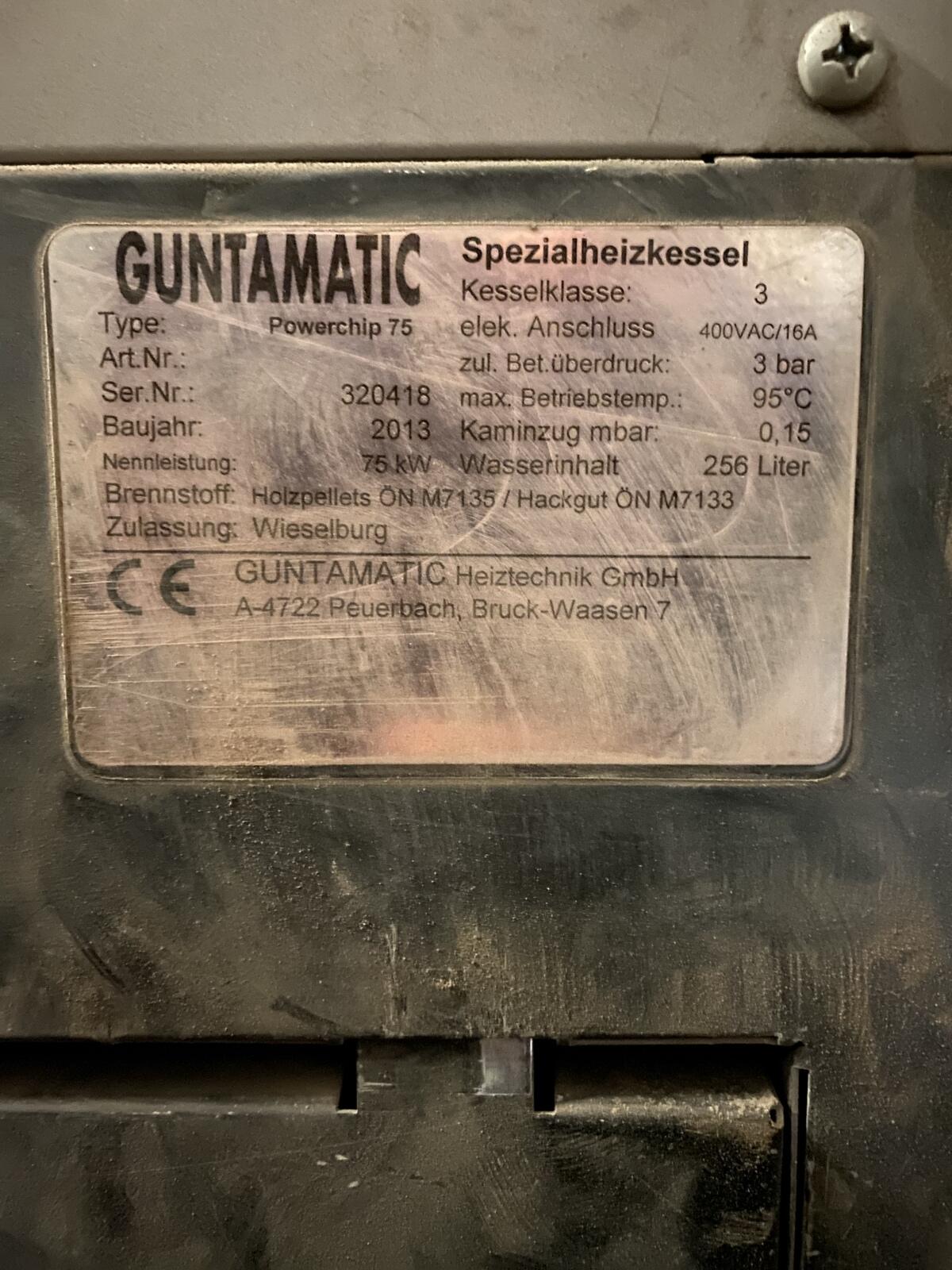 Hackgutheizung Guntamatic Powerchip 75 2