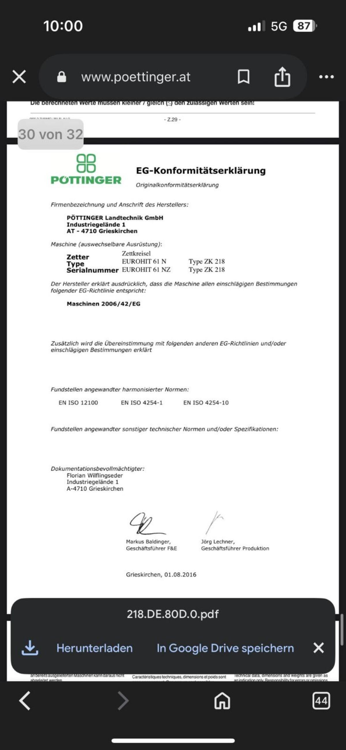 Pöttinger Eurohit 61N 3