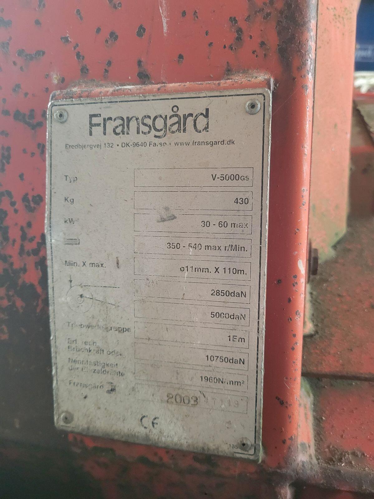 Seilwinde Fransgård V-5000GS 3