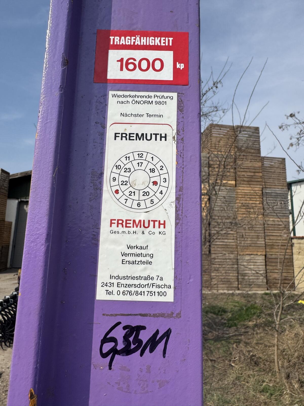 Heckstapler, Hubmast 6 m 3