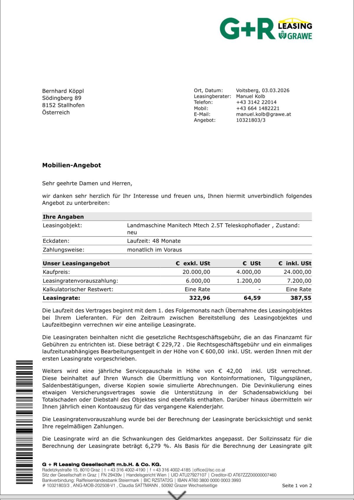 Manitech Mtech 2,5 t auch mit attraktiver Finanzierung 2