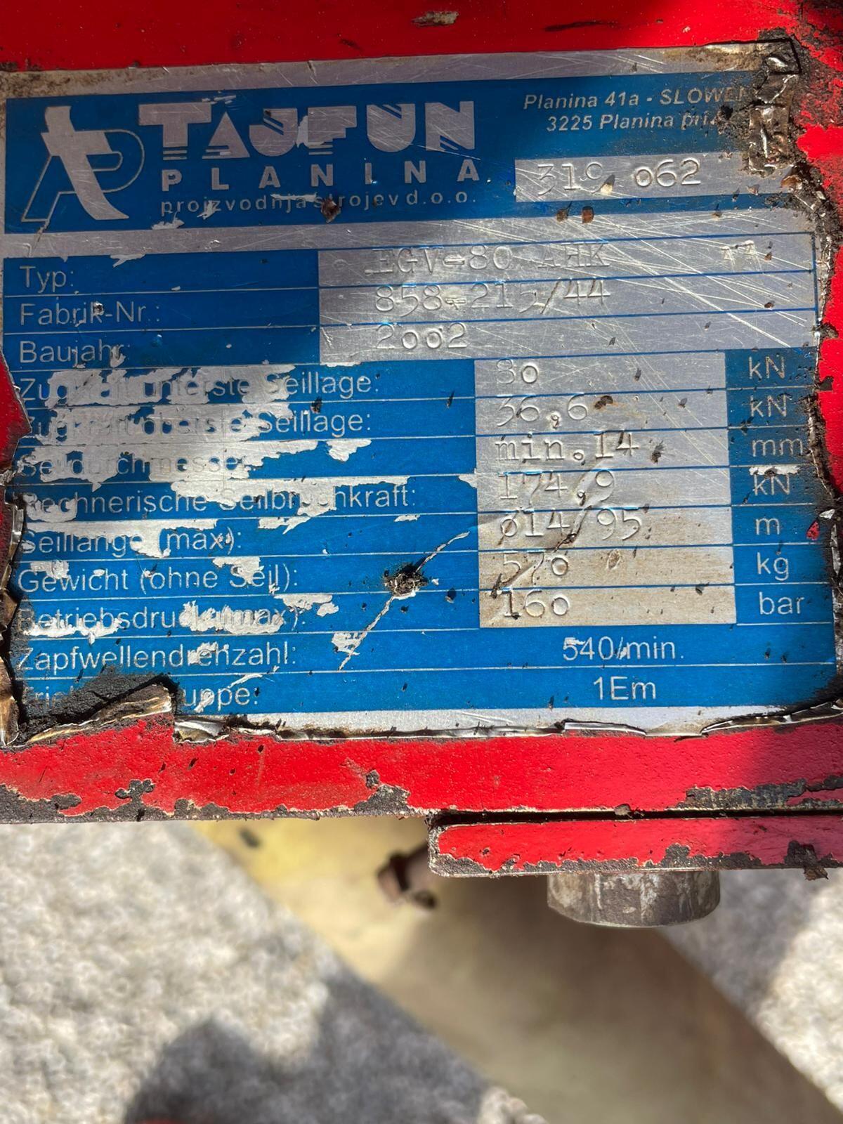 Seilwinde Tajfun 8 t 2