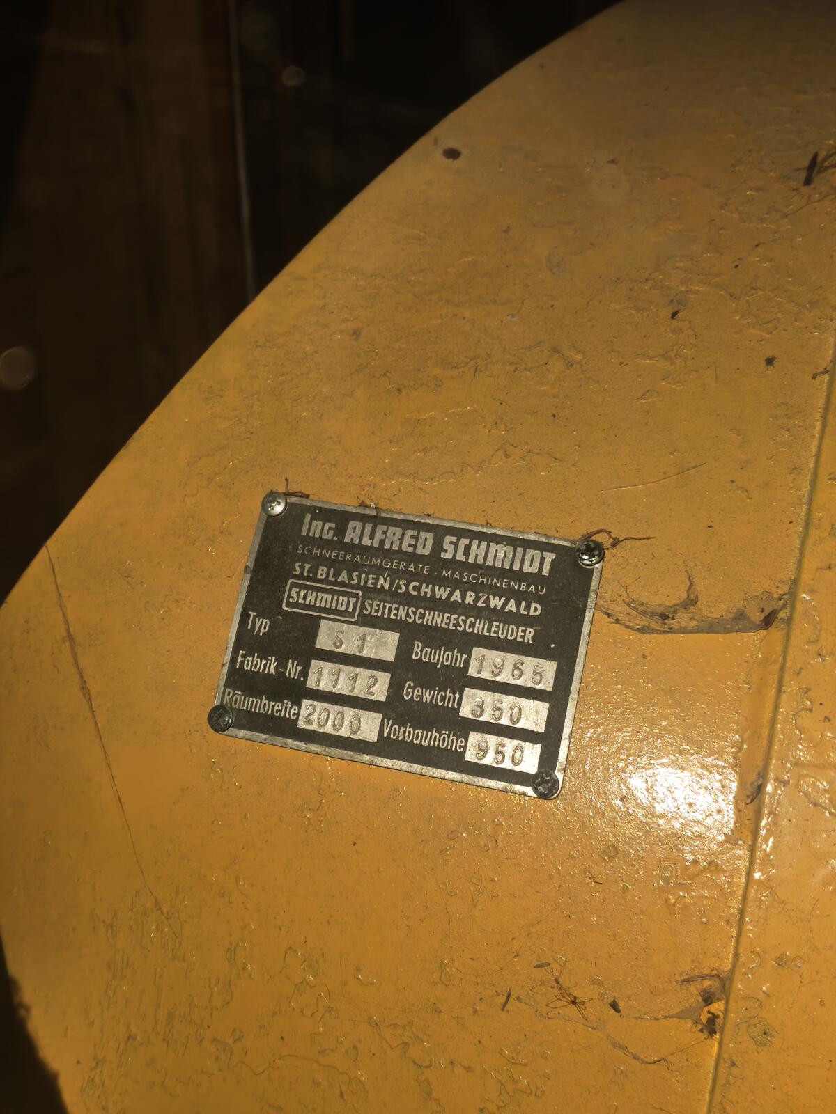Verkaufe Schmidt Schneeschleuder 3