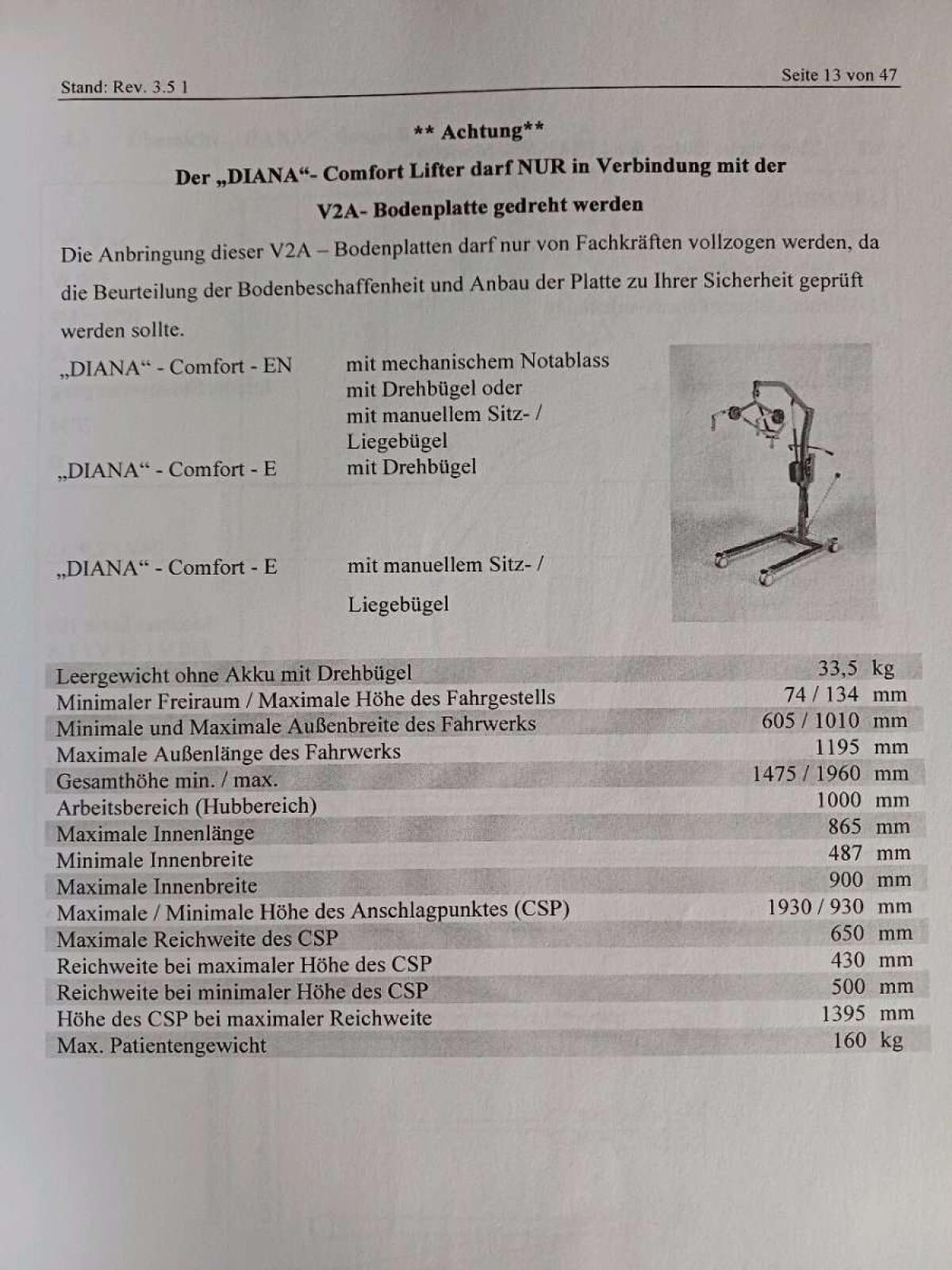 Patientenlifter Diana 3