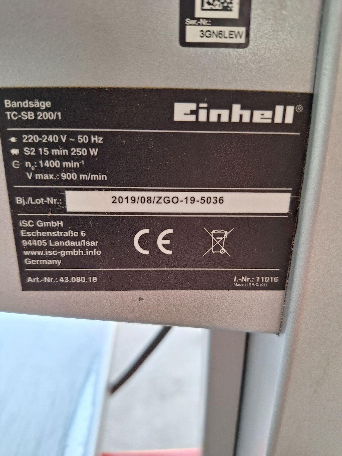 Einhell Bandsäge 3