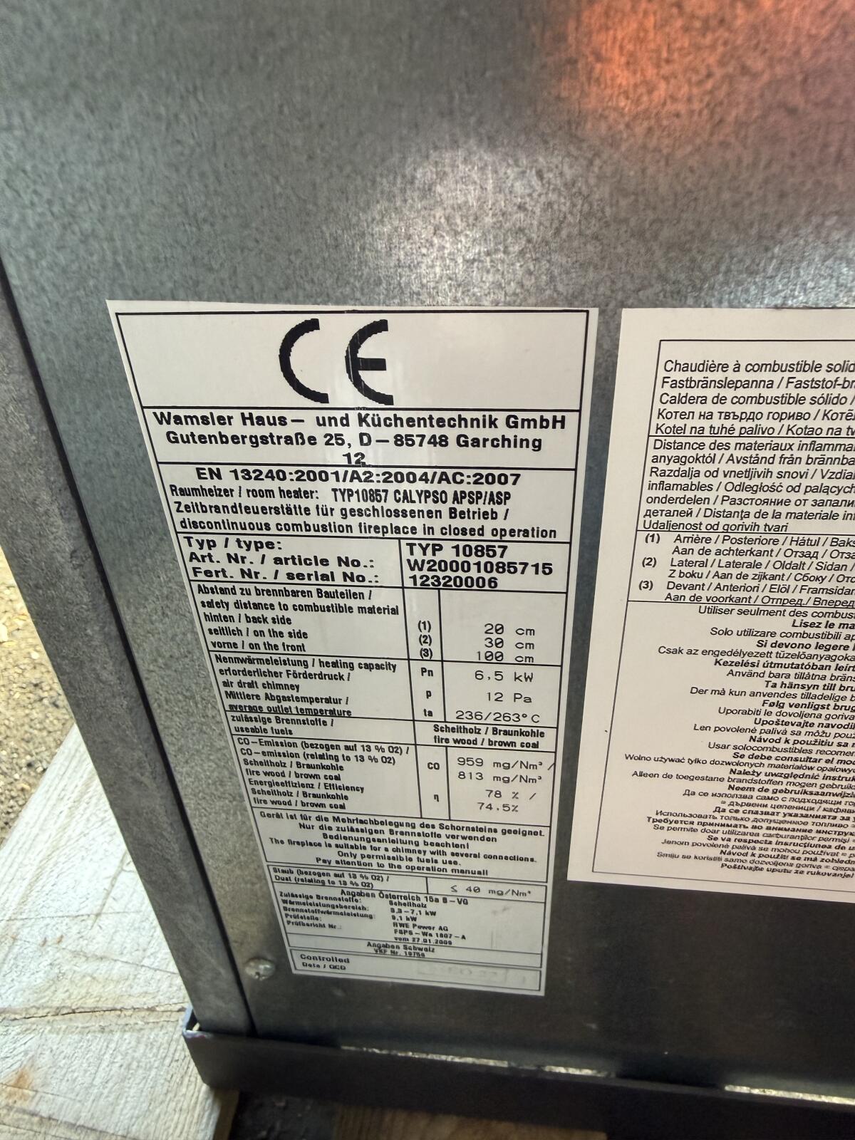 Wamsler Ofen 2
