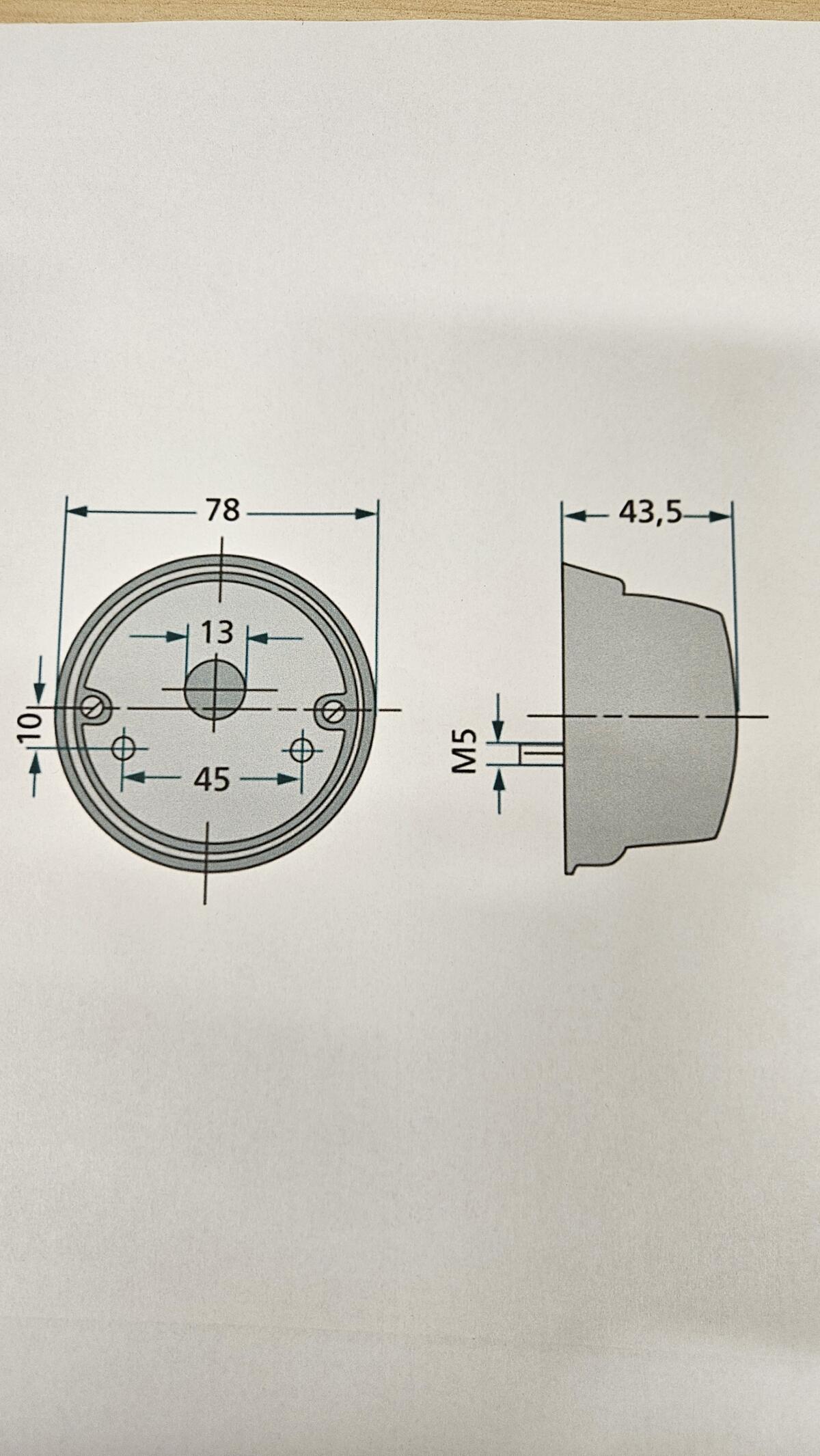 Rückleuchte Rund Hella 3