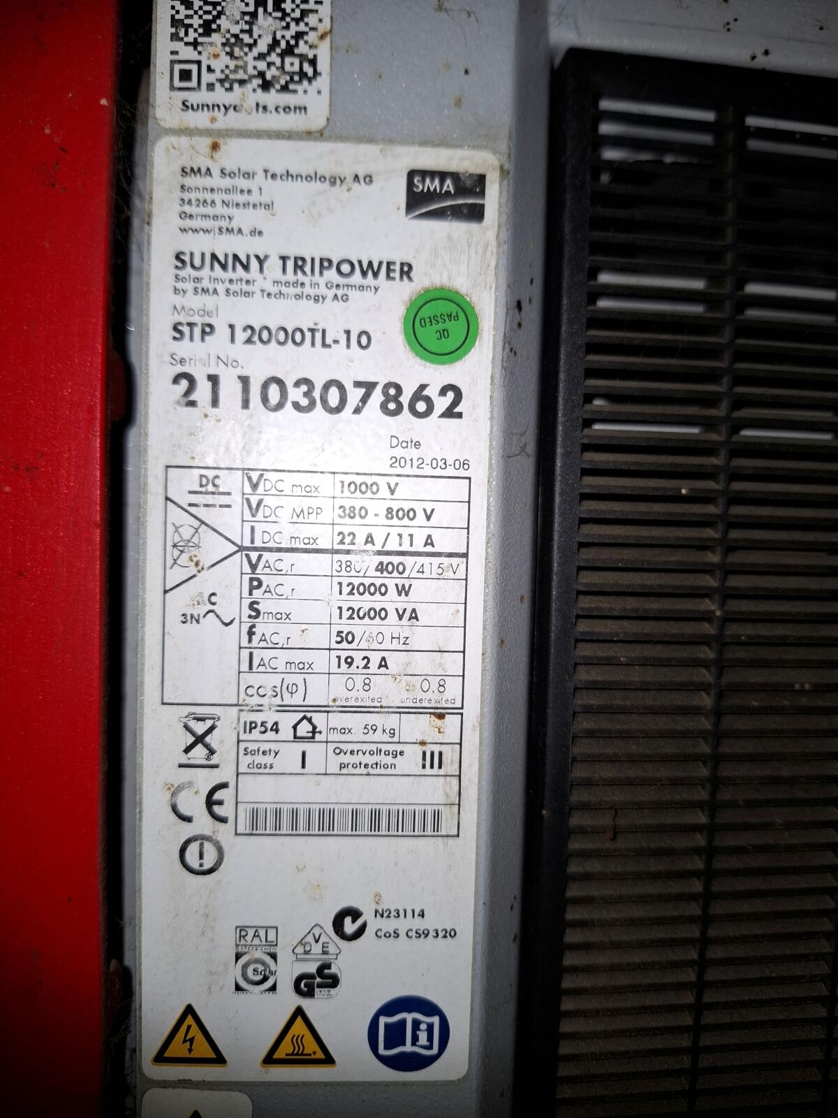 Wechselrichter SMA 12 kW 2