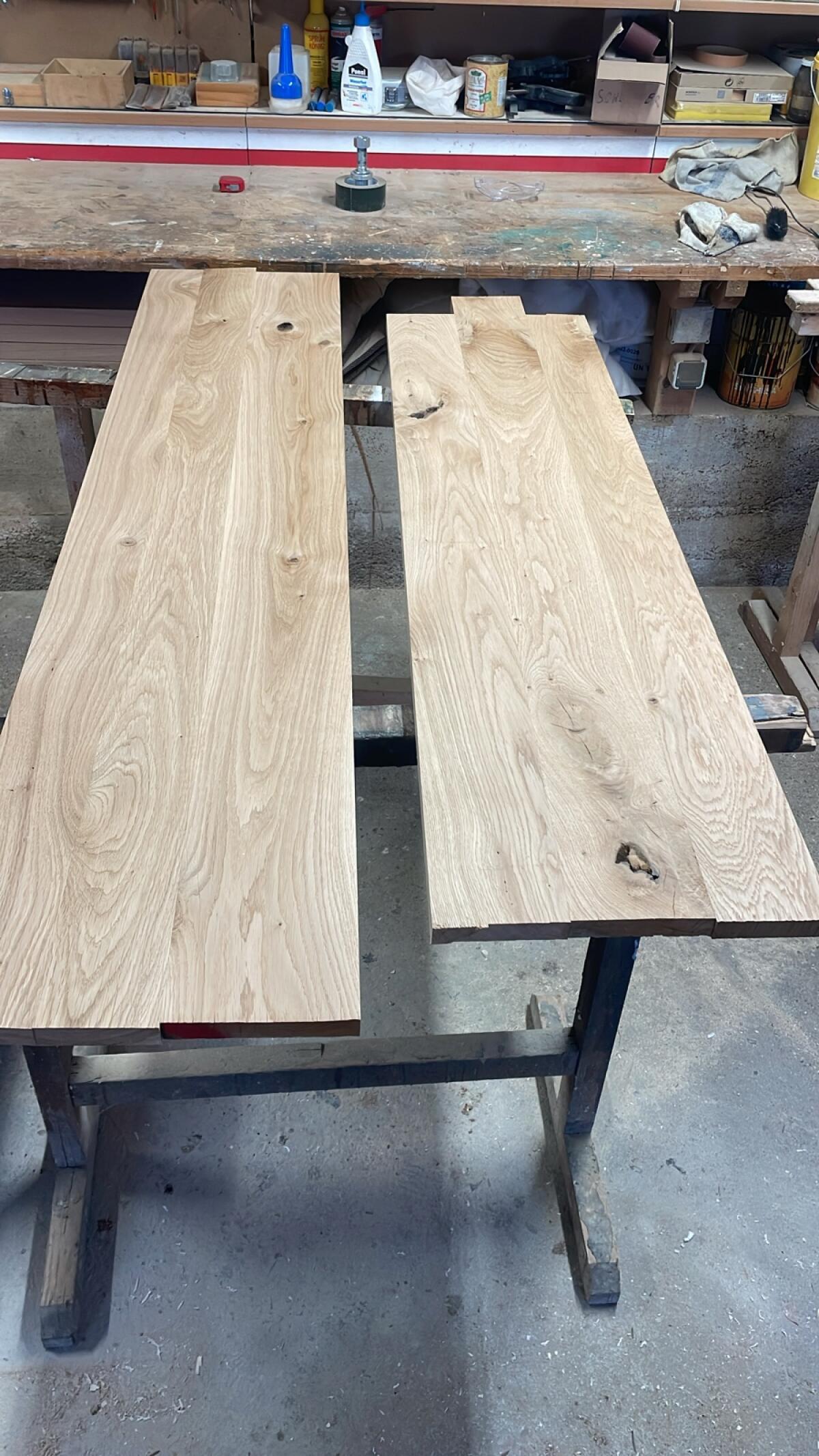 Eiche Tischplatte Platten Stufen 3