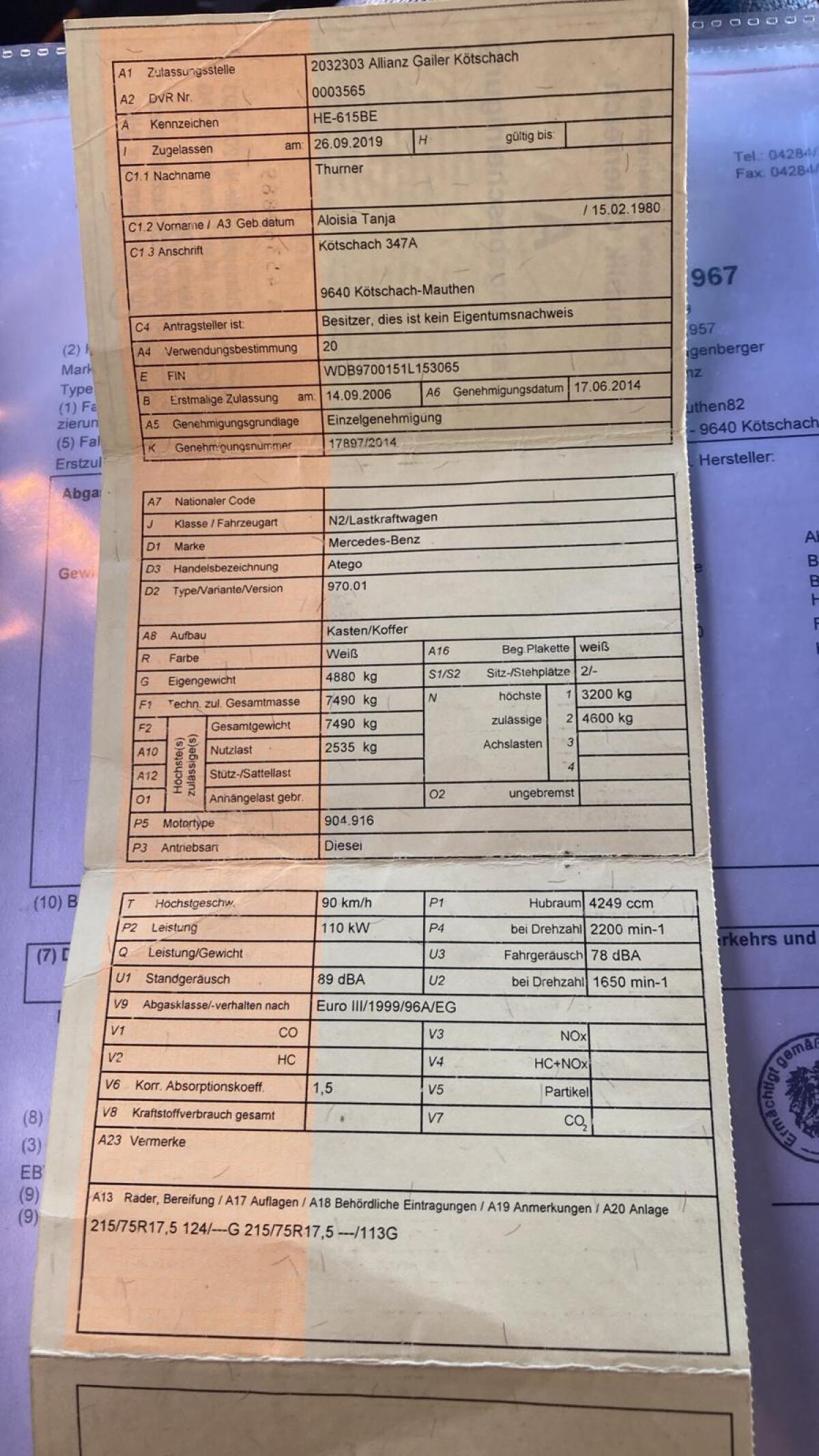 Mercedes Atego 970.01 2