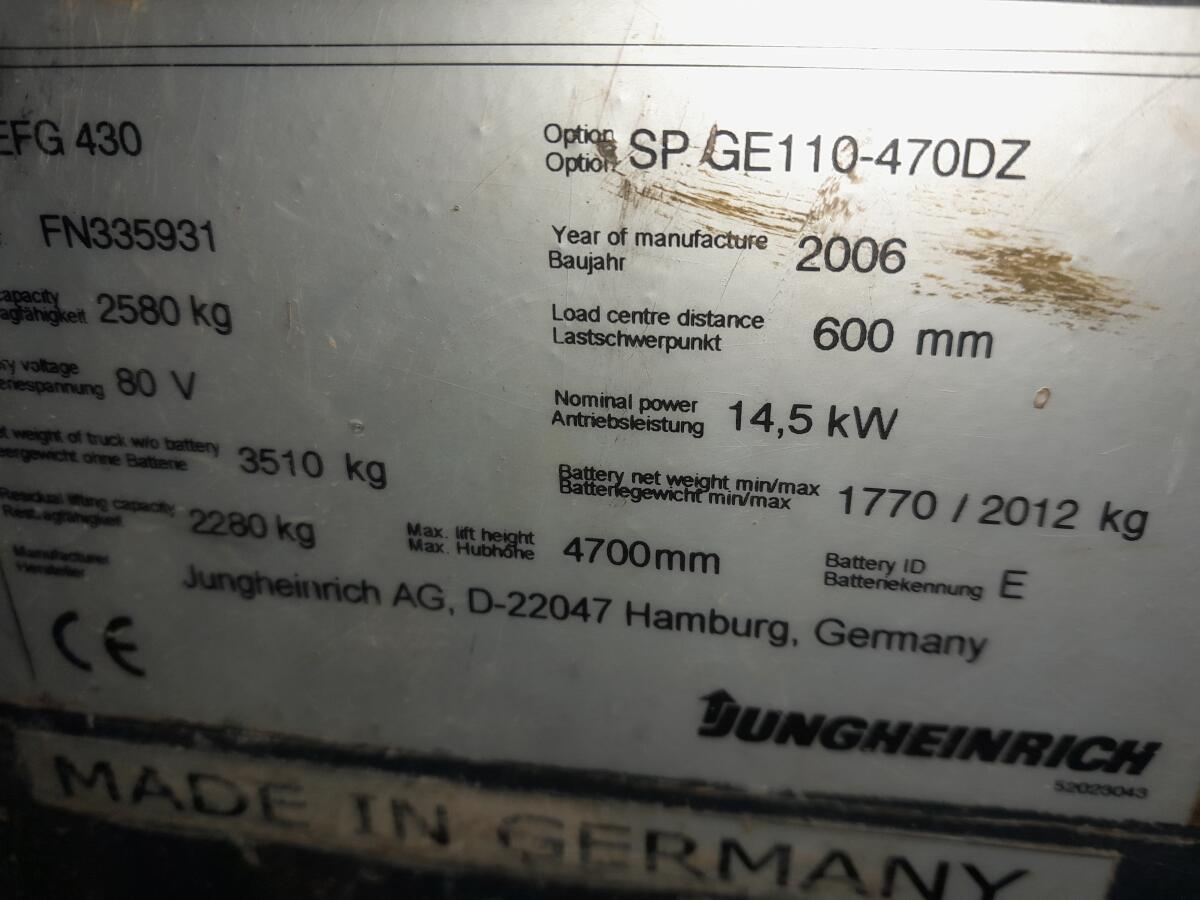 Stapler Jungheinrich EFG 430 2