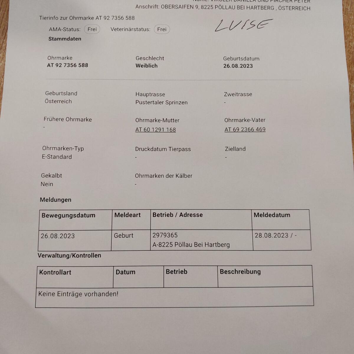 Kalbe Pustertaler Sprinzen Bio 2